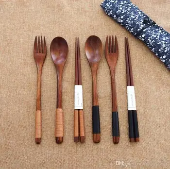 Japanese Style Wood flatware Suit 3 PCS/SET Environmental Portable Cutlery Fork Spoon Chopstick Tableware Dinnerware Set
Japanese Style Wood flatware Suit 3 PCS/SET Environmental Portable Cutlery Fork Spoon Chopstick Tableware Dinnerware Set