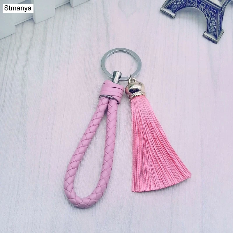 Women Silk Tassels Key Chain PU woven Keychain - 2016 New 11 colors PU leather Car keychains For bag Car key ring jewelry #16018
Women Silk Tassels Key Chain PU woven Keychain - 2016 New 11 colors PU leather Car keychains For bag Car key ring jewelry #16018