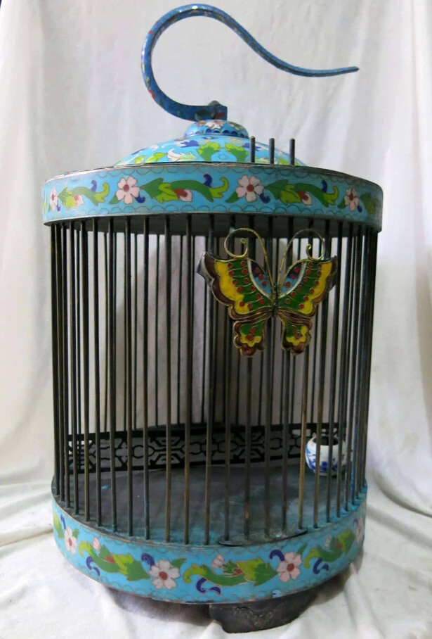 xd 001646 20' China copper Cloisonne Beautifu finely butterfly birdcage Sculpture Statue
xd 001646 20' China copper Cloisonne Beautifu finely butterfly birdcage Sculpture Statue