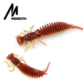 MEREDITH Larva Soft Lures 50mm 62mm 85mm Artificial Lures Fishing Worm Silicone Bass Pike Minnow Swimbait Jigging Plastic Baits