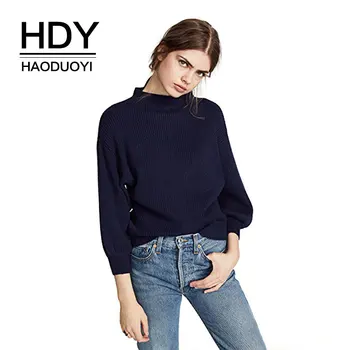 HDY Haoduoyi Lady Simple And Pure Color Half High Collar Rotator Cuff Sweater Autumn New Tops For Women 2020 Streetwear Holiday
HDY Haoduoyi Lady Simple And Pure Color Half High Collar Rotator Cuff Sweater Autumn New Tops For Women 2020 Streetwear Holiday