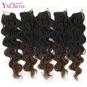 YxCherisHair Crochet Braids 30 Strands Ombre Synthetic Crochet Braiding Hair Extensions 18 Inch Curly Senegalese Twists
YxCherisHair Crochet Braids 30 Strands Ombre Synthetic Crochet Braiding Hair Extensions 18 Inch Curly Senegalese Twists