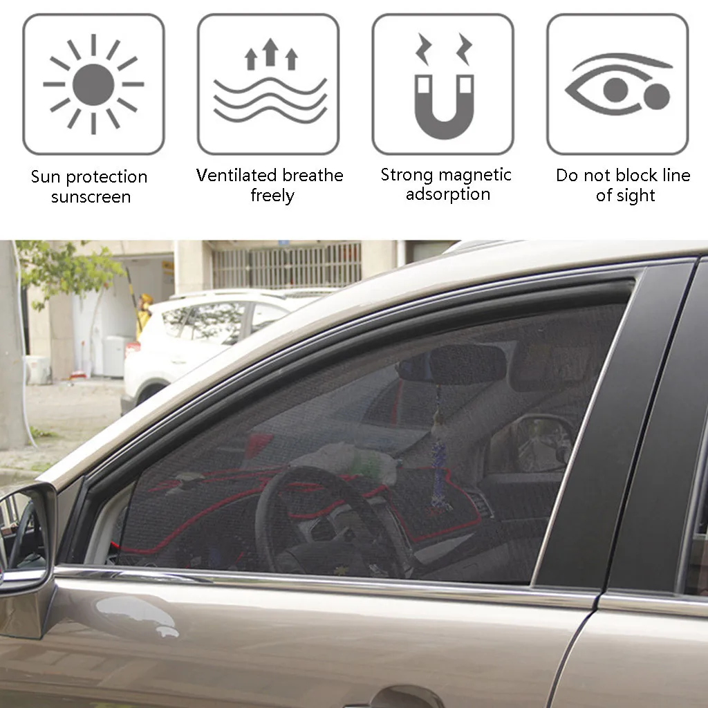 2pcs Car Sun Shade Magnetic anti-UV Car Curtain Car Sunshade Sunshade Net Sunshade Protection Window Film
2pcs Car Sun Shade Magnetic anti-UV Car Curtain Car Sunshade Sunshade Net Sunshade Protection Window Film