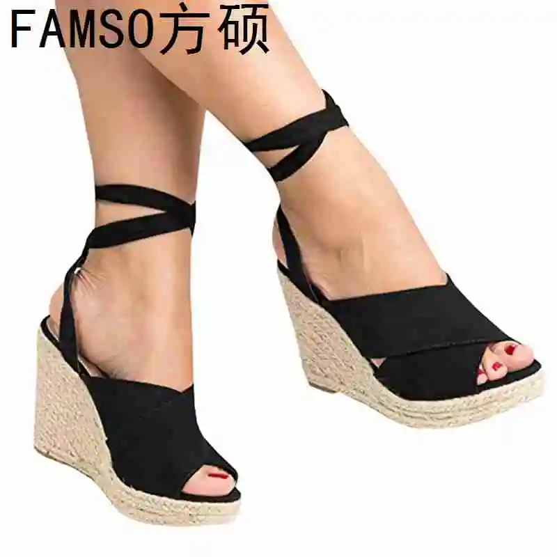 FAMSO 2019 New Shoes Women Sandals Large Size 34-43 Summer Black Blue Lace-up Summer top Fashion High Heels Office Sandals
FAMSO 2019 New Shoes Women Sandals Large Size 34-43 Summer Black Blue Lace-up Summer top Fashion High Heels Office Sandals