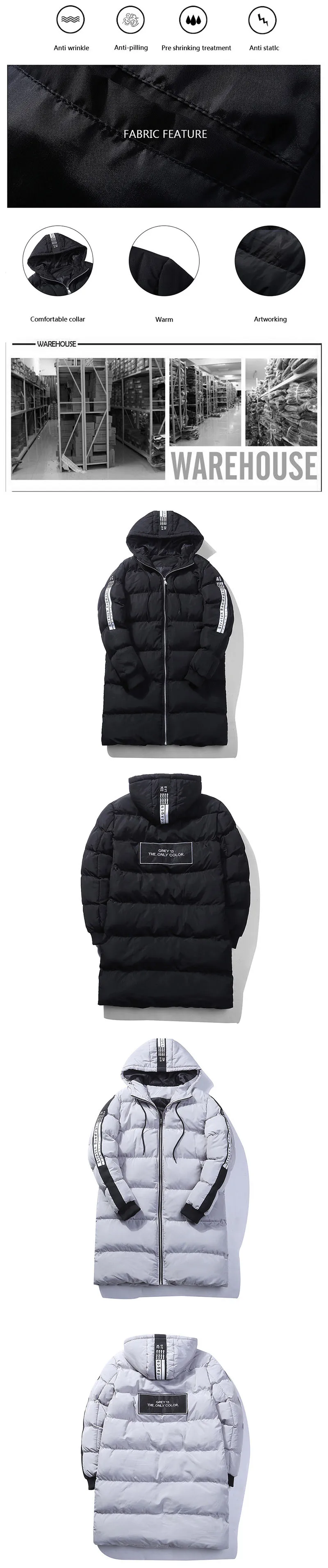Aolamegs Winter Jacket Men Solid Thick Pocket Mens Long Parkas Plus Size Down Jacket Stand Collar Casual Windproof Coat Mens (6)