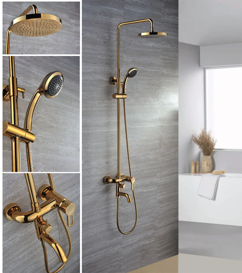 Free ship gold clour Waterfall Rainfall shower tub faucet mixer tap with handshower
Free ship gold clour Waterfall Rainfall shower tub faucet mixer tap with handshower
