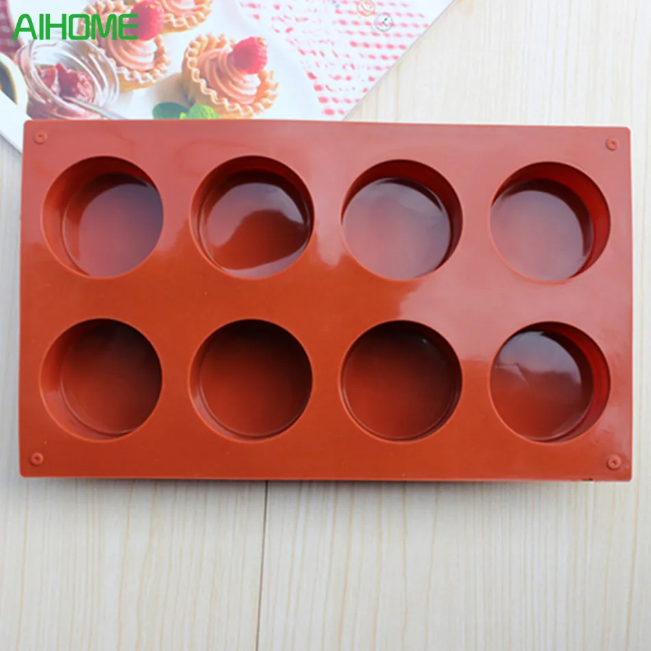 1 Pc 8 Holes Round Shape Silicone Cake 3D Handmade Cupcake Jelly Pudding Cookie Mini Muffin Soap Mold DIY Baking Tools
1 Pc 8 Holes Round Shape Silicone Cake 3D Handmade Cupcake Jelly Pudding Cookie Mini Muffin Soap Mold DIY Baking Tools