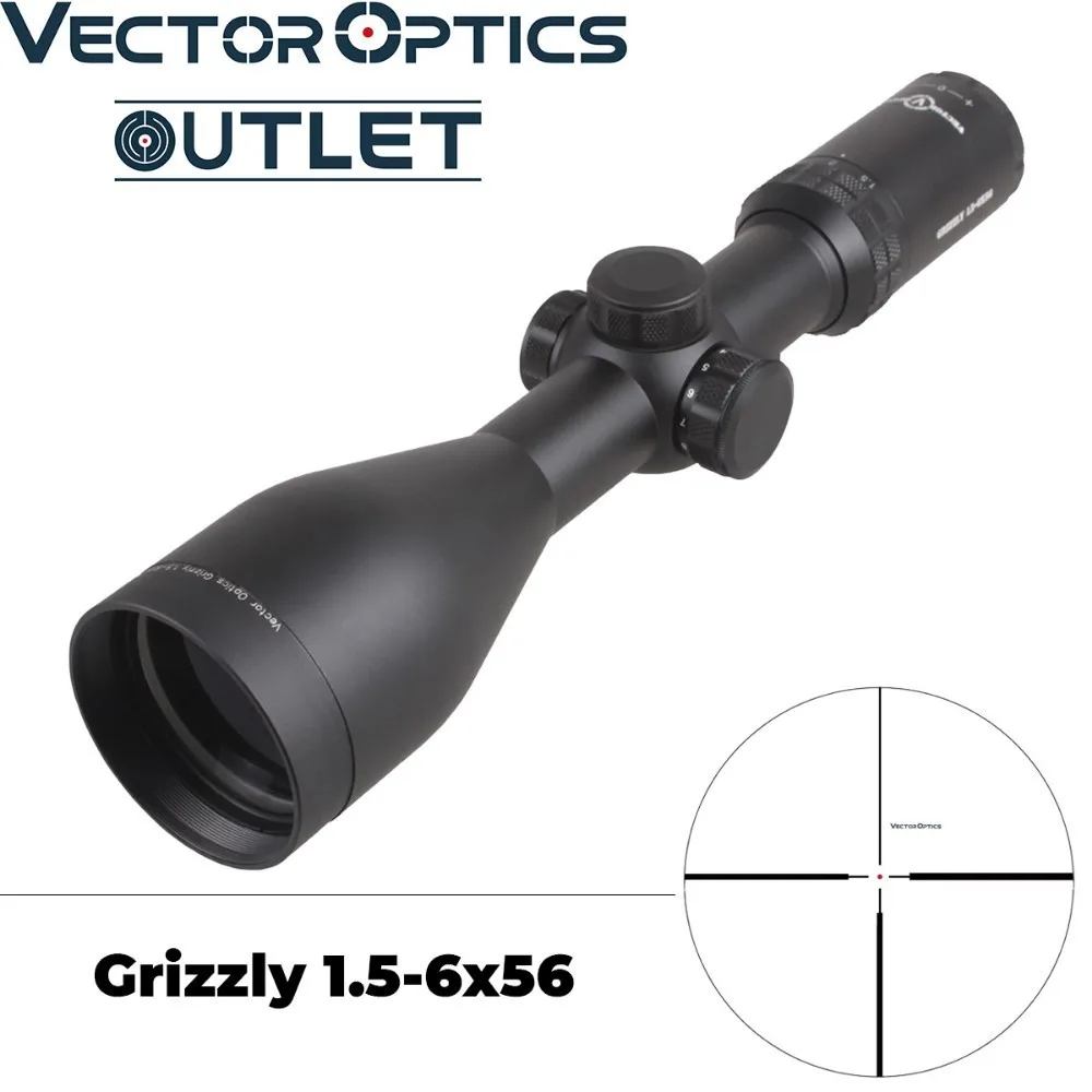 Vector Optics Grizzly 1.5-6x56 Hunting Riflescope Rifle Scope German #4 Etched Glass Reticle Long Eyerelief 56mm Lens Diameter
Vector Optics Grizzly 1.5-6x56 Hunting Riflescope Rifle Scope German #4 Etched Glass Reticle Long Eyerelief 56mm Lens Diameter
