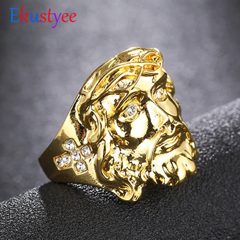 Sparkling Crystal Cross Jesus Avatar Rings High Quality Fashion Charm Punk accessorie Jewelry
Sparkling Crystal Cross Jesus Avatar Rings High Quality Fashion Charm Punk accessorie Jewelry