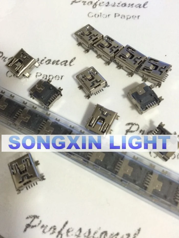 50PCS USB socket MINI USB 5P female SMD connector Mini USB Interface 5Pin