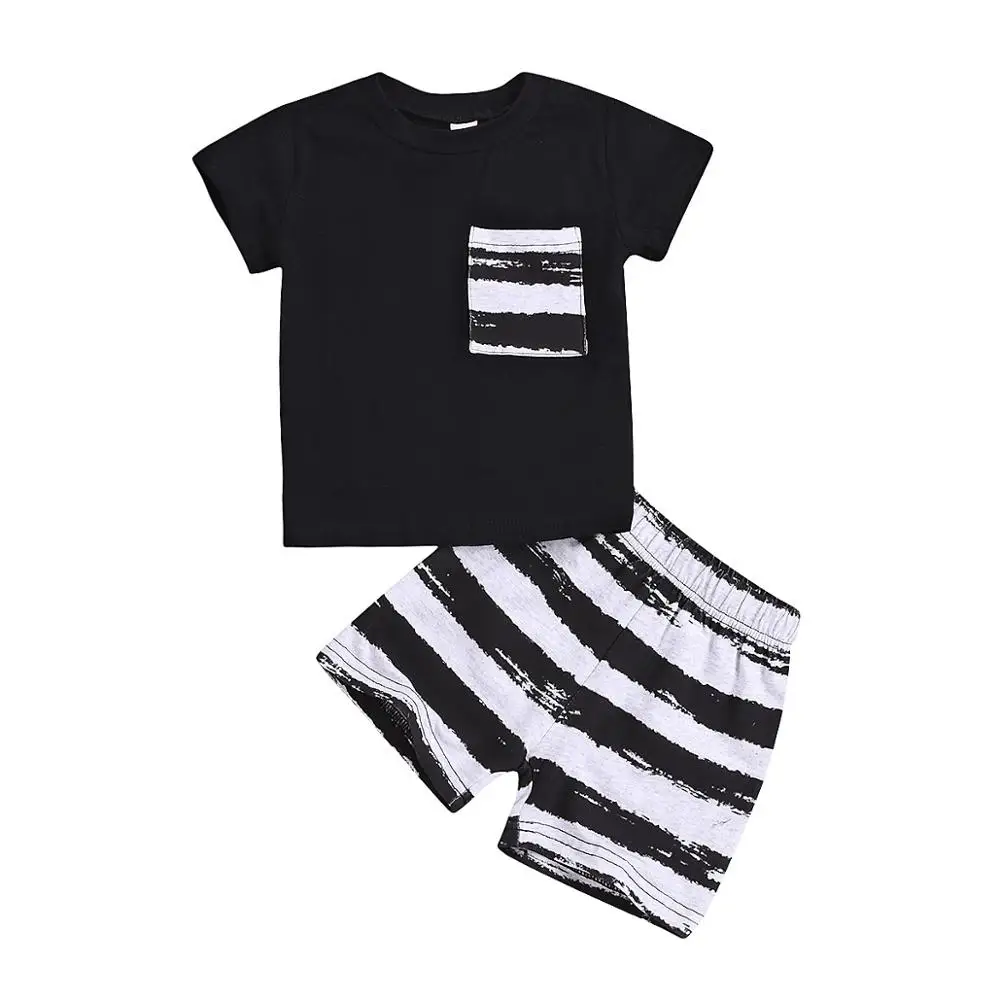 2019 baby boy summer new suit short-sleeved T-shirt plus striped shorts two-piece
2019 baby boy summer new suit short-sleeved T-shirt plus striped shorts two-piece