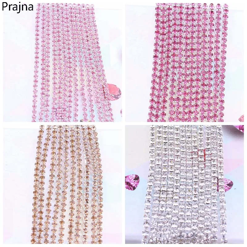 Prajna Rhinestone Chain Trim Crystal Rhinestone Sewing Applique Sew On Rhinestone Accessories For Dress Decoration Silvery Gold
Prajna Rhinestone Chain Trim Crystal Rhinestone Sewing Applique Sew On Rhinestone Accessories For Dress Decoration Silvery Gold