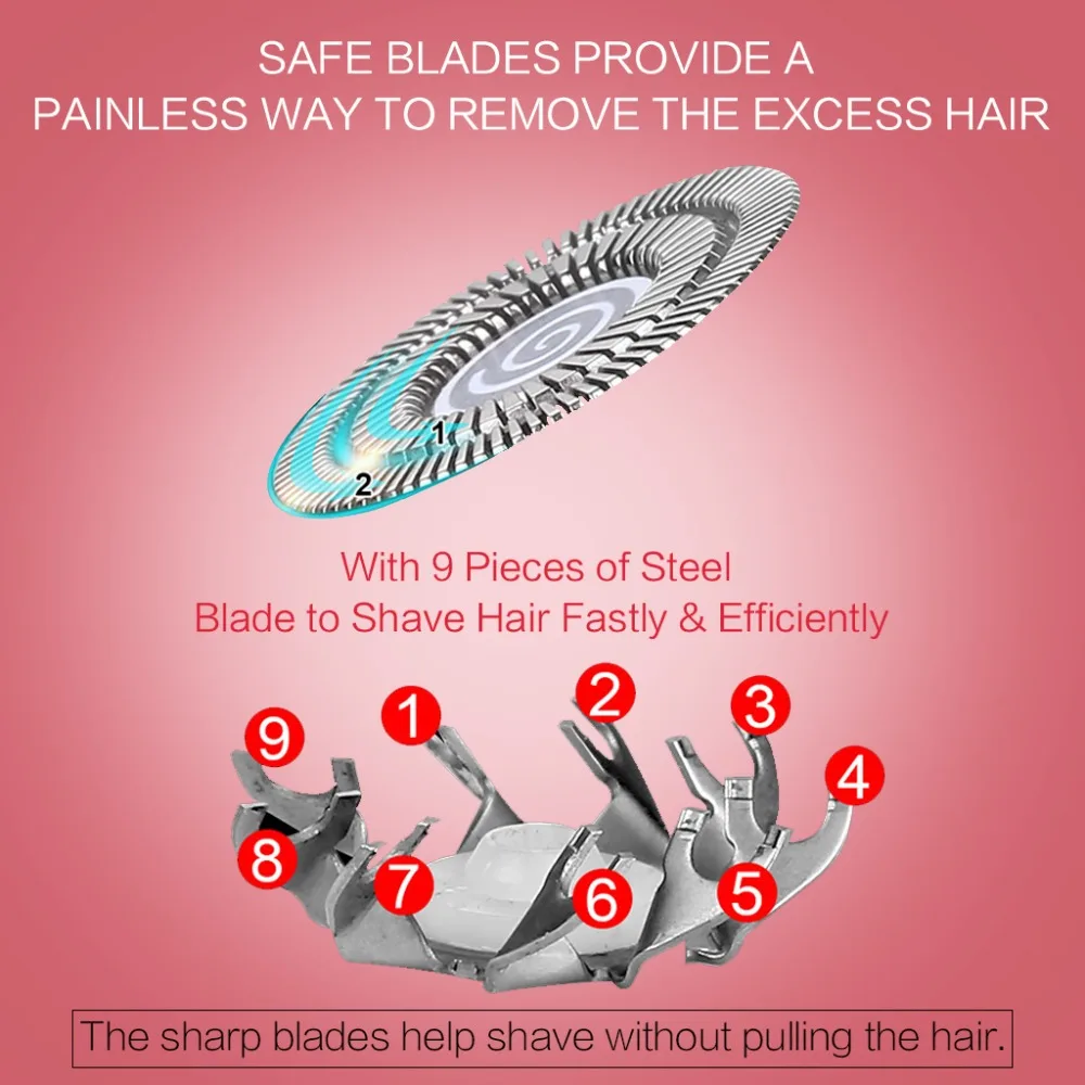 Mini Electric Painless Hair Removal Shaver Trimmer For Women Legs Armpit Arm Body (7)