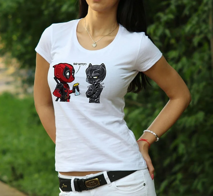 2018 New Deadpool Graphic T-Shirt Bad Kitty Humor Tee Funny Black Panther Shirt Deadpool T-shirt Unisex Funny T Shirt
2018 New Deadpool Graphic T-Shirt Bad Kitty Humor Tee Funny Black Panther Shirt Deadpool T-shirt Unisex Funny T Shirt