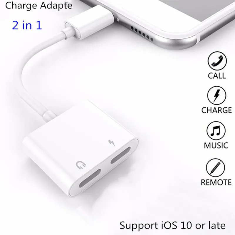 2 In 1 Charging Lighting Adapter 3.5mm Jack Portable Connecter For iPhone X XS XR Max 8 7 Plus Charge Audio Adaptor AUX Splitter
2 In 1 Charging Lighting Adapter 3.5mm Jack Portable Connecter For iPhone X XS XR Max 8 7 Plus Charge Audio Adaptor AUX Splitter