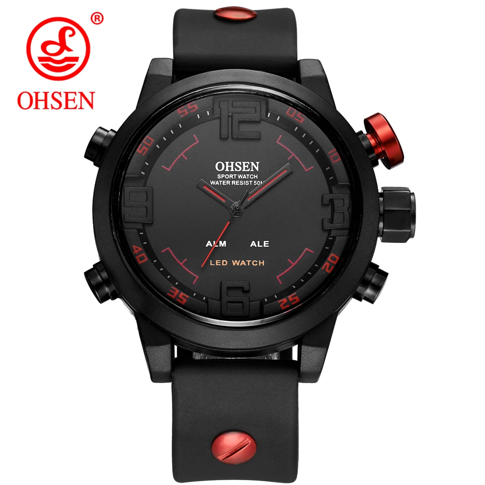New Fashion OHSEN Brand Led Digital Men Watch Analog Quartz Watch Sports Watches Men Waterproof Relogio Masculino Casual Watches
New Fashion OHSEN Brand Led Digital Men Watch Analog Quartz Watch Sports Watches Men Waterproof Relogio Masculino Casual Watches