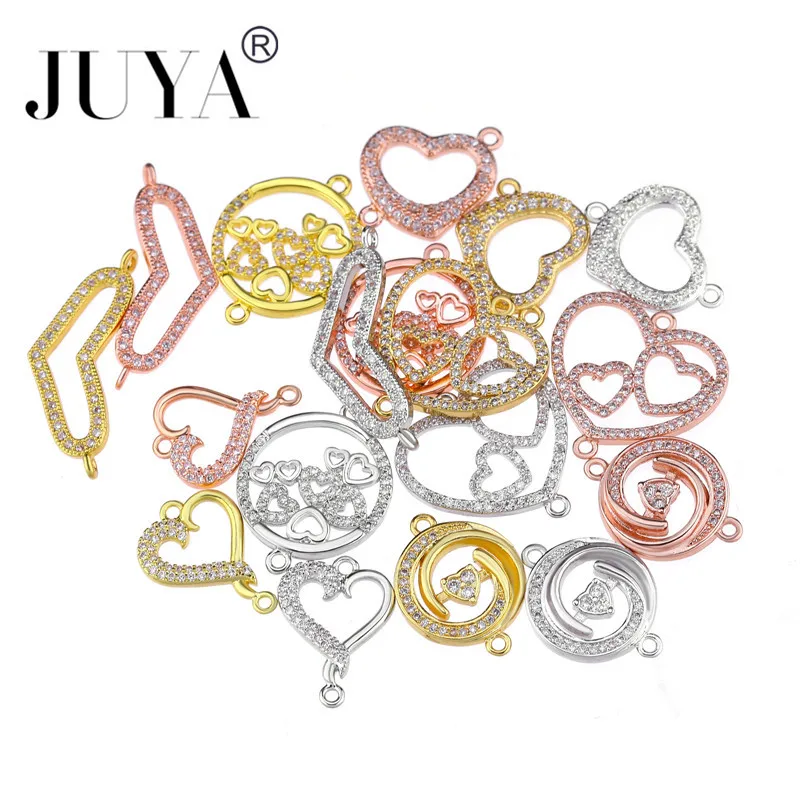Promotion Luxury Copper Zirconia Jewellery Findings Components Heart Charms Connectors For Bracelet Necklace Earrings DIY Making
Promotion Luxury Copper Zirconia Jewellery Findings Components Heart Charms Connectors For Bracelet Necklace Earrings DIY Making
