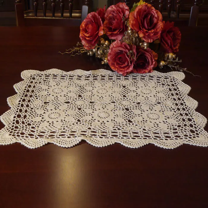 Handmade hook flowers cotton lace / hollow rectangle decorative mat coasters cup pads Many Uses / Europe Classic style
Handmade hook flowers cotton lace / hollow rectangle decorative mat coasters cup pads Many Uses / Europe Classic style
