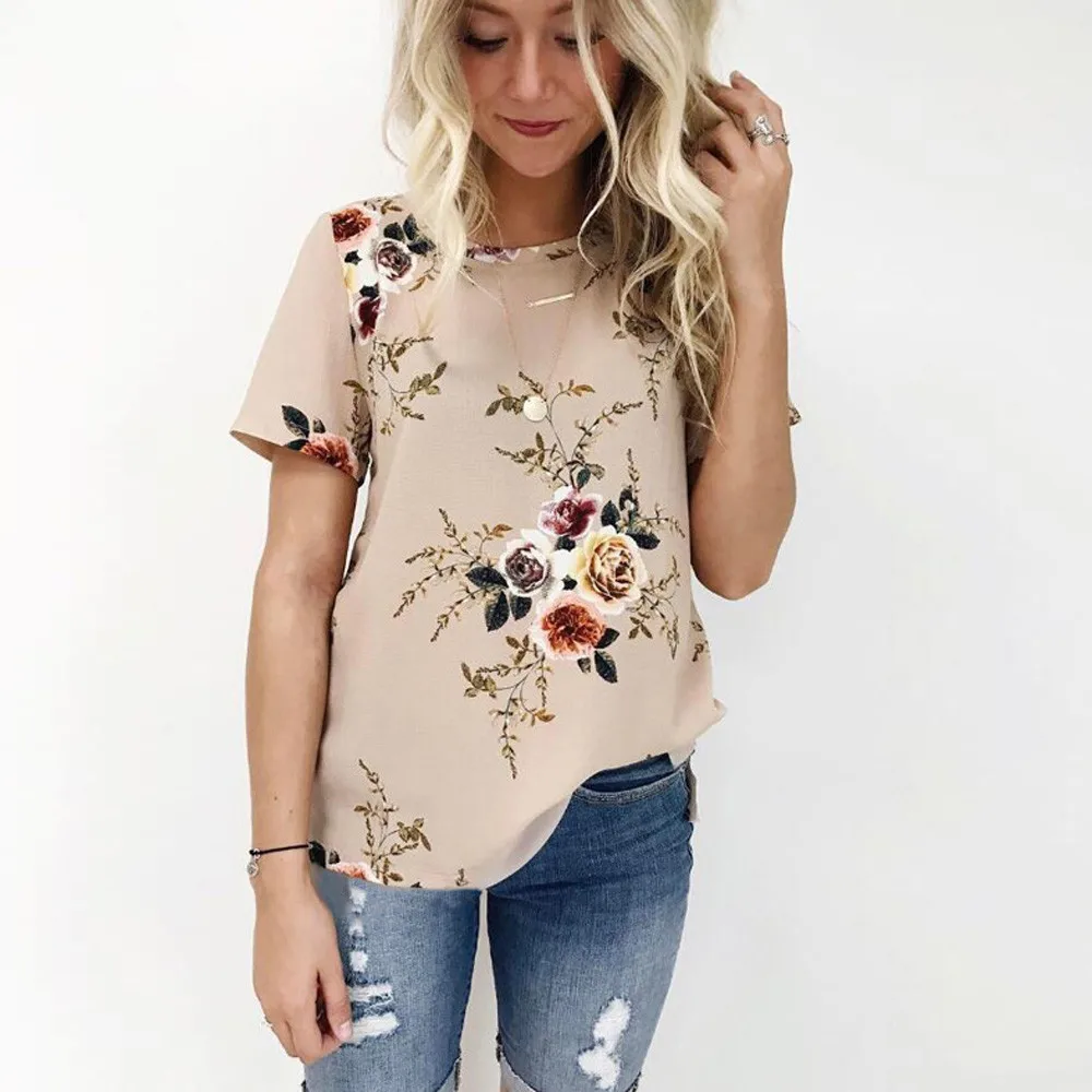 Hot Sale Blouse Women Women Short Sleeve Floral Printing Blouse Casual Loose Shirt Feminine Clothing blusas mujer de moda &A
Hot Sale Blouse Women Women Short Sleeve Floral Printing Blouse Casual Loose Shirt Feminine Clothing blusas mujer de moda &A
