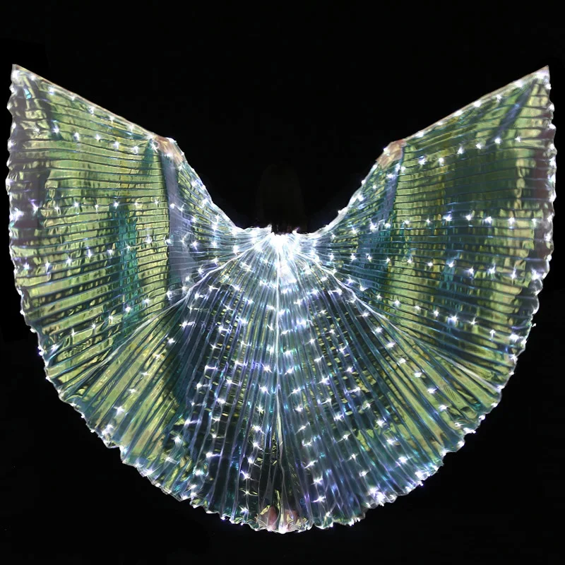 Women White Gold Light Belly Dance LED ISIS Angel Wings Butterfly Dancer Costume Glowing Oriental Bellydance Dancing Accessories
Women White Gold Light Belly Dance LED ISIS Angel Wings Butterfly Dancer Costume Glowing Oriental Bellydance Dancing Accessories
