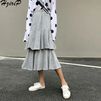 Hzirip Korean Hot Skirt Women 2019 Spring Summer Solid High Waist A-Line Casual Ruffles Skirts Womens Jupe Faldas 2 Colors
Hzirip Korean Hot Skirt Women 2019 Spring Summer Solid High Waist A-Line Casual Ruffles Skirts Womens Jupe Faldas 2 Colors