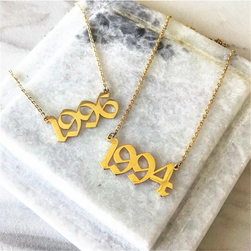 1980 to 2019 Special Custom Year Number Necklace For Women Stainless Steel Simple Choker Collares Trendy Jewelry Birthday Gift
1980 to 2019 Special Custom Year Number Necklace For Women Stainless Steel Simple Choker Collares Trendy Jewelry Birthday Gift