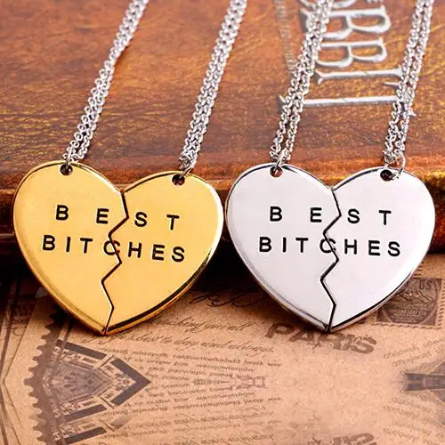 2 Parts Trendy Necklace Best Bitches Love Broken Heart Pendant Friend Friendship Charm Necklace Best Gift For Your Best Friend
2 Parts Trendy Necklace Best Bitches Love Broken Heart Pendant Friend Friendship Charm Necklace Best Gift For Your Best Friend