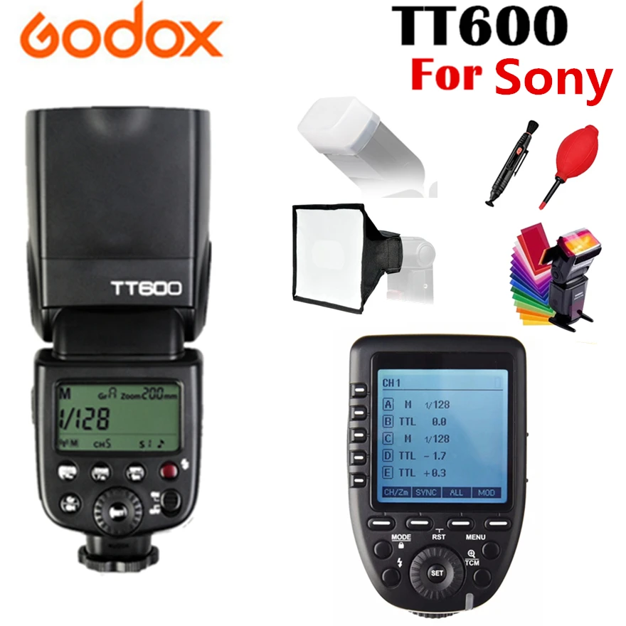 Godox TT600 for Sony Camera GN60 2.4G Wireless X System TTL 1/8000s TT600S Flash Speedlite + Xpro-S Transmitter Trigger
Godox TT600 for Sony Camera GN60 2.4G Wireless X System TTL 1/8000s TT600S Flash Speedlite + Xpro-S Transmitter Trigger