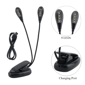 BORUiT 8 LED Book Light Clip On Music Stand Lamp Flexible Reading Lamp Eyes Protection Rechargeable Mini Desk Lamp Night Lights
BORUiT 8 LED Book Light Clip On Music Stand Lamp Flexible Reading Lamp Eyes Protection Rechargeable Mini Desk Lamp Night Lights