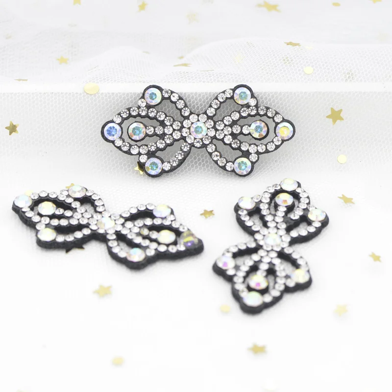 10Pcs 50*24mm Bling Rhinestone Patches Bow Tie Padded Appliques for DIY Clothes Craft Shoes Hat Hair Clips Decor Accessories G19
10Pcs 50*24mm Bling Rhinestone Patches Bow Tie Padded Appliques for DIY Clothes Craft Shoes Hat Hair Clips Decor Accessories G19