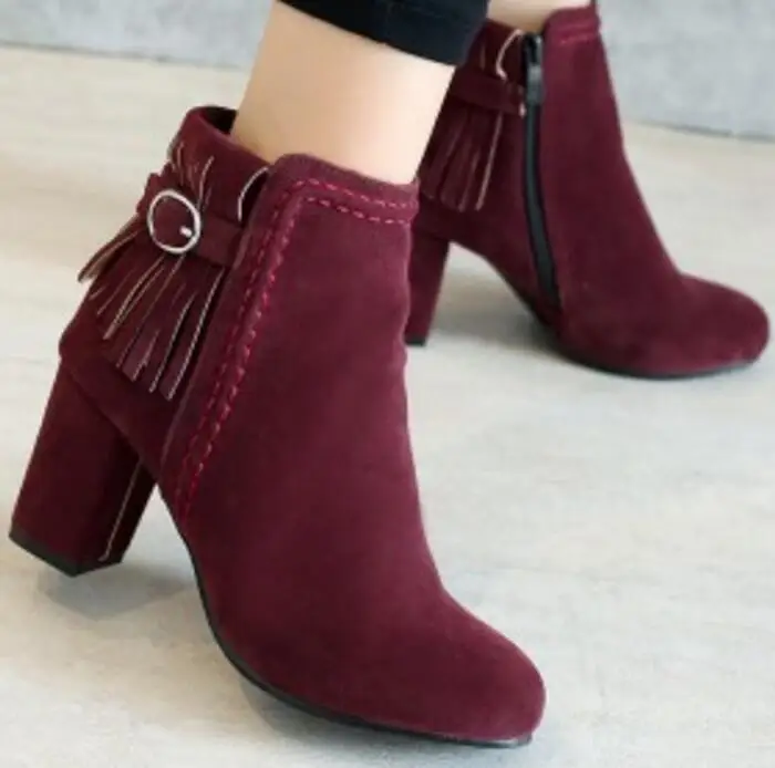 Zapatos Mujer Зимняя модная обувь Женские женские туфли-лодочки с бахромой Chaussure Femme