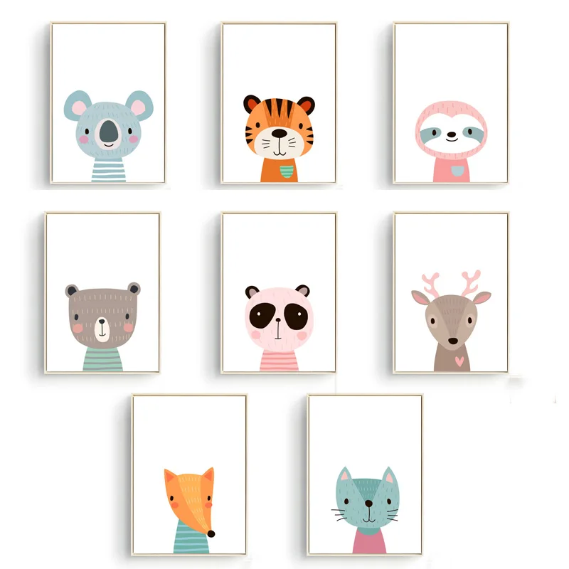 Animal Print Deer Fox Koala Tiger Nursery Nordic Posters And Prints Wall Art Canvas Painting Wall Pictures Baby Kids Room Decor
Animal Print Deer Fox Koala Tiger Nursery Nordic Posters And Prints Wall Art Canvas Painting Wall Pictures Baby Kids Room Decor