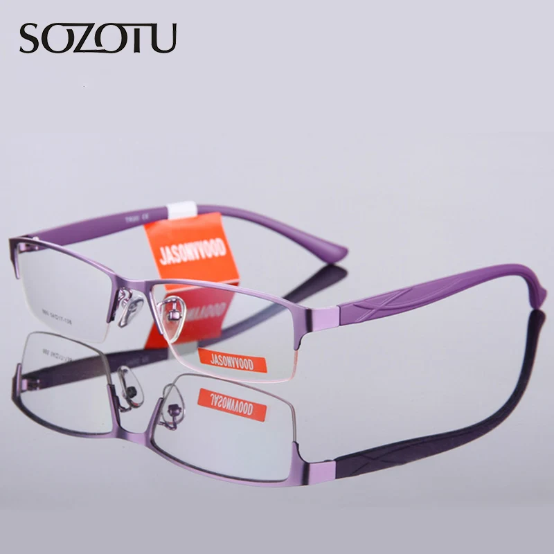 Optical Myopia Eyeglasses Frame Women Computer Eye Glasses Spectacle Half Frame For Women's Clear Lens Female Armacao de YQ157
Optical Myopia Eyeglasses Frame Women Computer Eye Glasses Spectacle Half Frame For Women's Clear Lens Female Armacao de YQ157