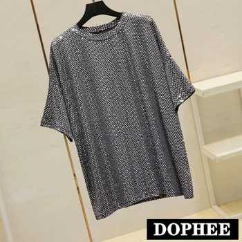2019 Summer New Women's Loose Tshirt Fashion Sequins Bat Sleeve T-shirt Female Casual Top Shirt
2019 Summer New Women's Loose Tshirt Fashion Sequins Bat Sleeve T-shirt Female Casual Top Shirt