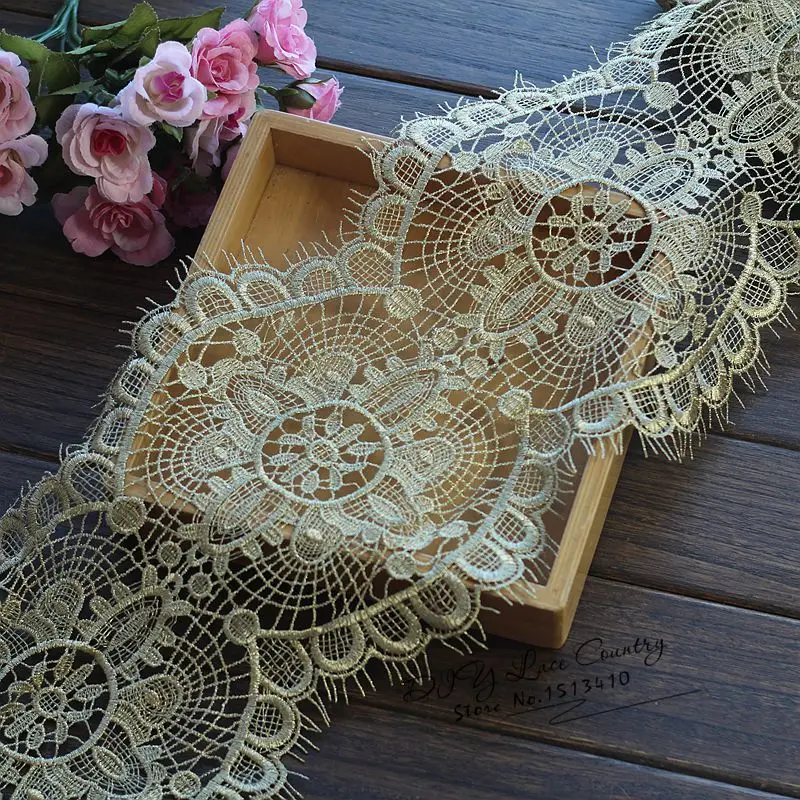 Chantilly Lace Trim Vintage Gold Lace Eyelash Lace Fabric for Wedding Gowns, Bridal Veils, Mantilla
Chantilly Lace Trim Vintage Gold Lace Eyelash Lace Fabric for Wedding Gowns, Bridal Veils, Mantilla