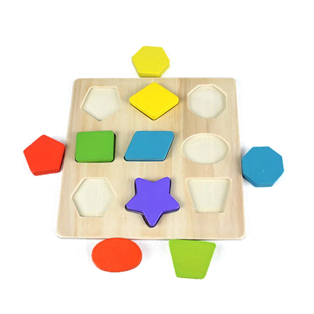 9pcs Baby Toys Blocks Shape Sorter Children Crafts Intelligence Board 3D Wooden Matching Learning Multicoloured Geometric
9pcs Baby Toys Blocks Shape Sorter Children Crafts Intelligence Board 3D Wooden Matching Learning Multicoloured Geometric