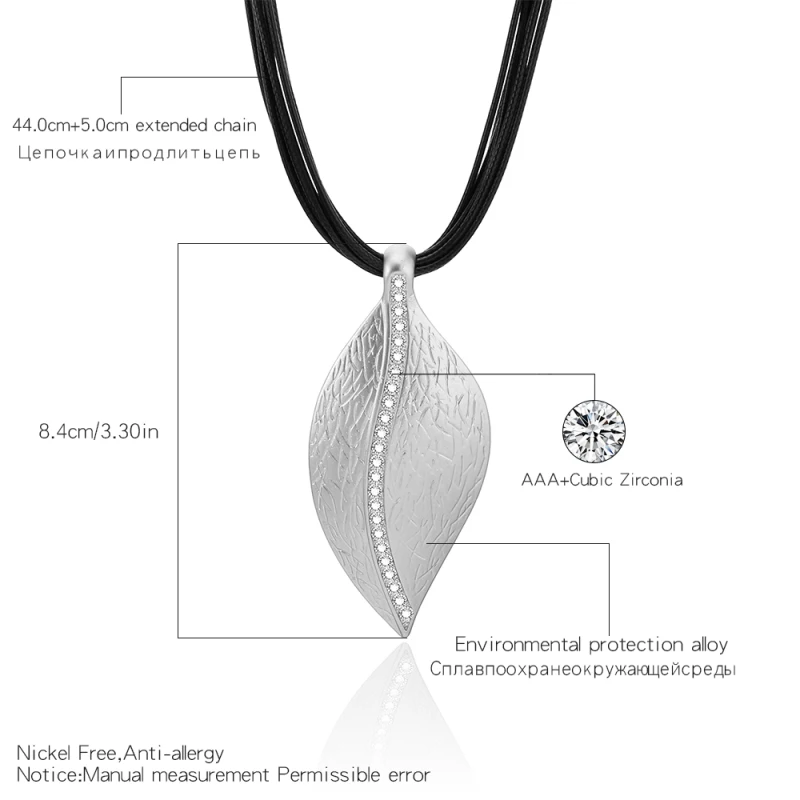 leaf necklace pendant