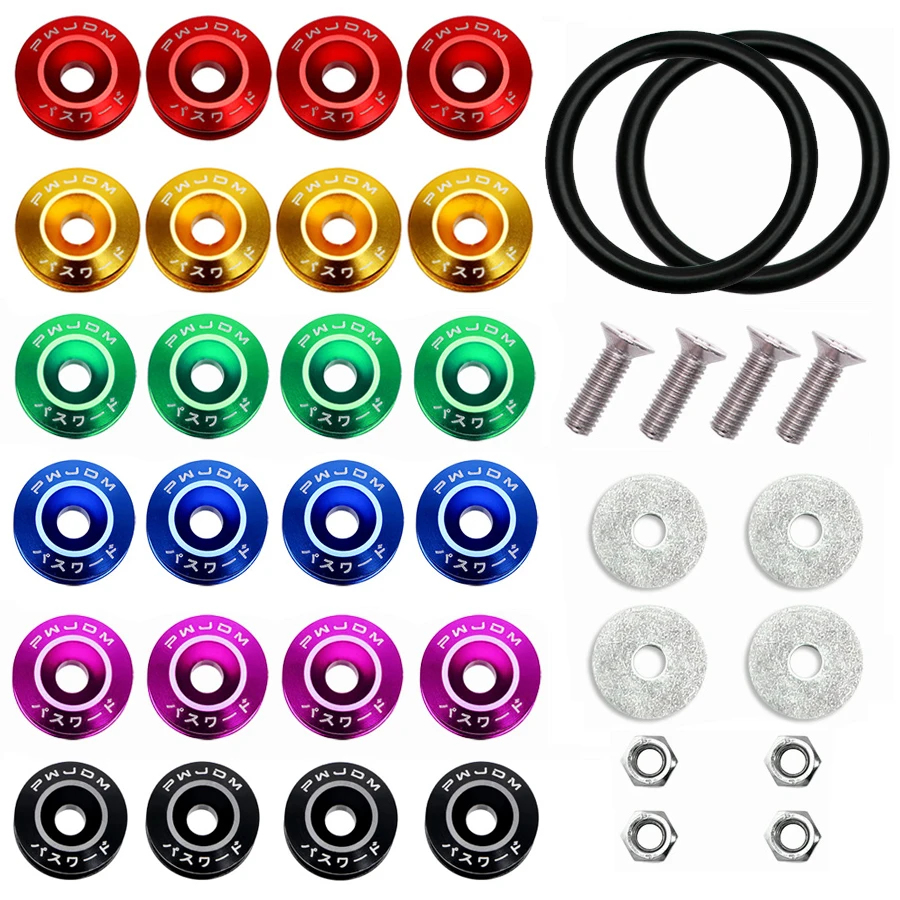 JDM Style Aluminum Bumper Quick Release Fasteners Fender Washer Front Rear for Honda Most Cars Universal Car Accessories
JDM Style Aluminum Bumper Quick Release Fasteners Fender Washer Front Rear for Honda Most Cars Universal Car Accessories