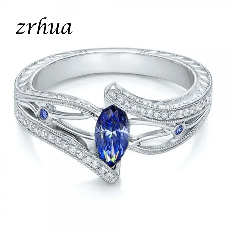 ZRHUA High Quality Silver Finger Rings for Women Personalized Finger Anillos with Blue Stones Zircon Anillos Wedding Party Gifts
ZRHUA High Quality Silver Finger Rings for Women Personalized Finger Anillos with Blue Stones Zircon Anillos Wedding Party Gifts