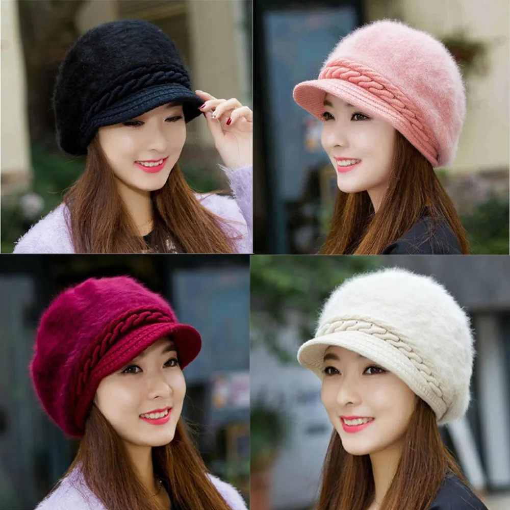 Fashion Women Hat Winter Skullies Beanies Knitted Hats Rabbit Fur Cap high quality Knitting Rabbit Fur comfortable knitted hats
Fashion Women Hat Winter Skullies Beanies Knitted Hats Rabbit Fur Cap high quality Knitting Rabbit Fur comfortable knitted hats