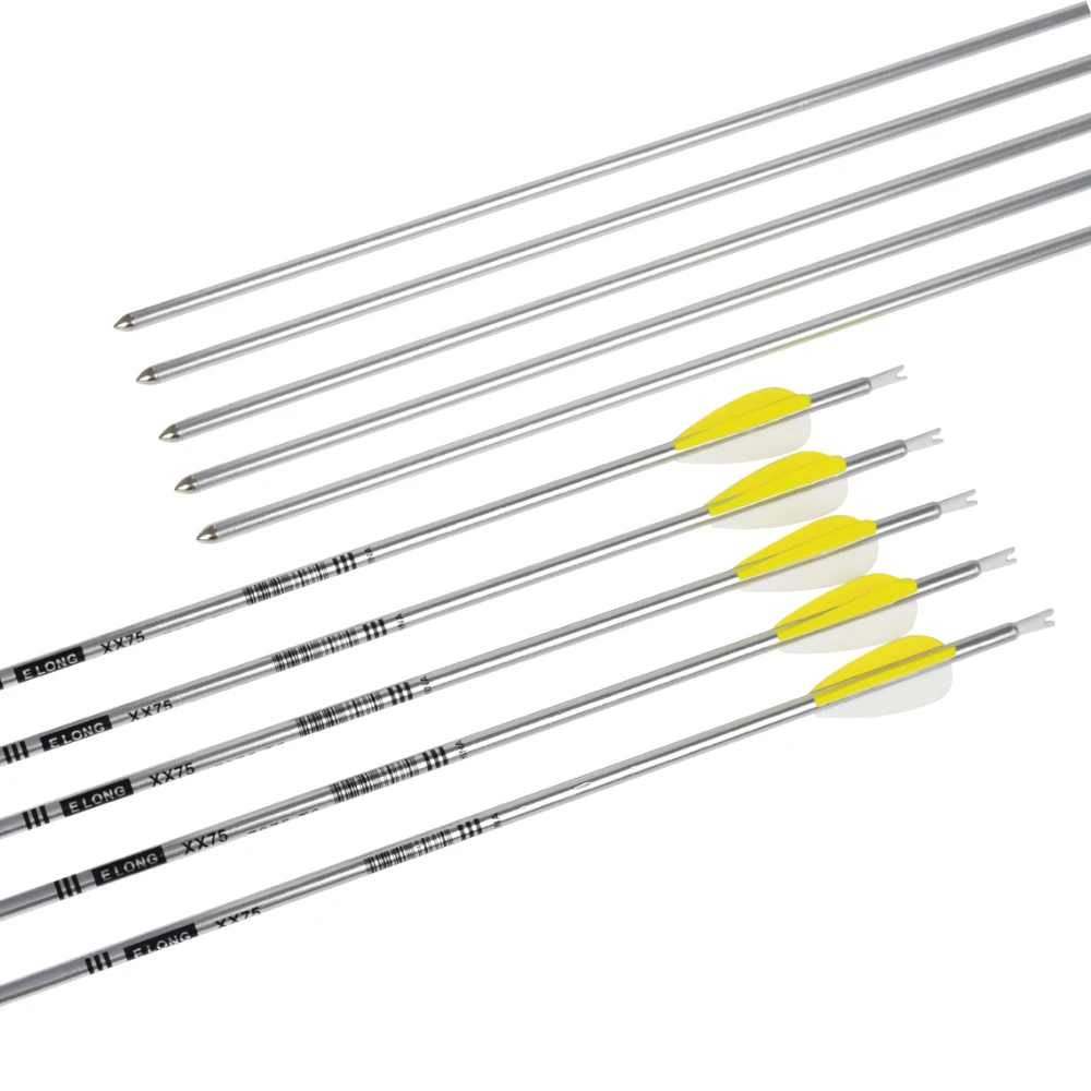 30" Archery Aluminum Arrow Silver Color 1416 1516 1616 1716 Plactic Fletch Screw Field Point 12Pcs Bow Hunting Shooting Arrow
30" Archery Aluminum Arrow Silver Color 1416 1516 1616 1716 Plactic Fletch Screw Field Point 12Pcs Bow Hunting Shooting Arrow