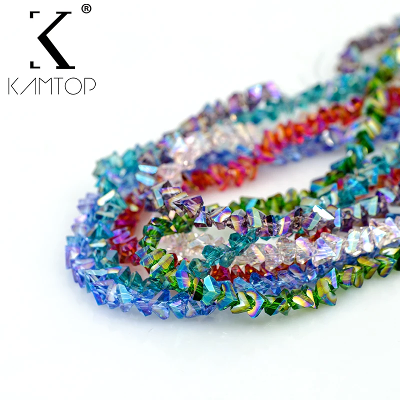 KAMTOP New 6mm 95pcs/lot AB Color Glass Triangle crystal Loose For Jewelry Making DIY
KAMTOP New 6mm 95pcs/lot AB Color Glass Triangle crystal Loose For Jewelry Making DIY