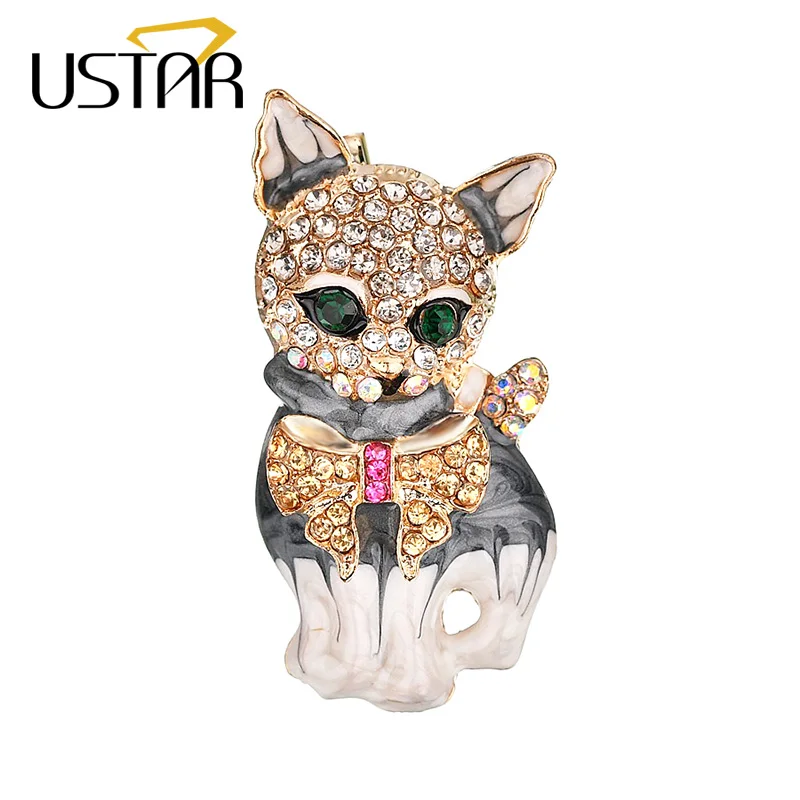 USTAR Lovely Crystals Cat Brooches Pins for Women Enamel Cartoon Scarf Brooches female fashion Jewelry gift Accessories
USTAR Lovely Crystals Cat Brooches Pins for Women Enamel Cartoon Scarf Brooches female fashion Jewelry gift Accessories