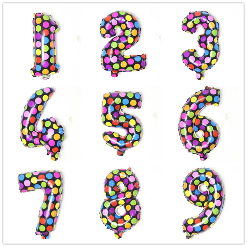 Free Shipping Holiday Festival Multicolor Wave Point Digital Balloons Birthday New Year decoration Numbers Helium Foil Balloons
Free Shipping Holiday Festival Multicolor Wave Point Digital Balloons Birthday New Year decoration Numbers Helium Foil Balloons