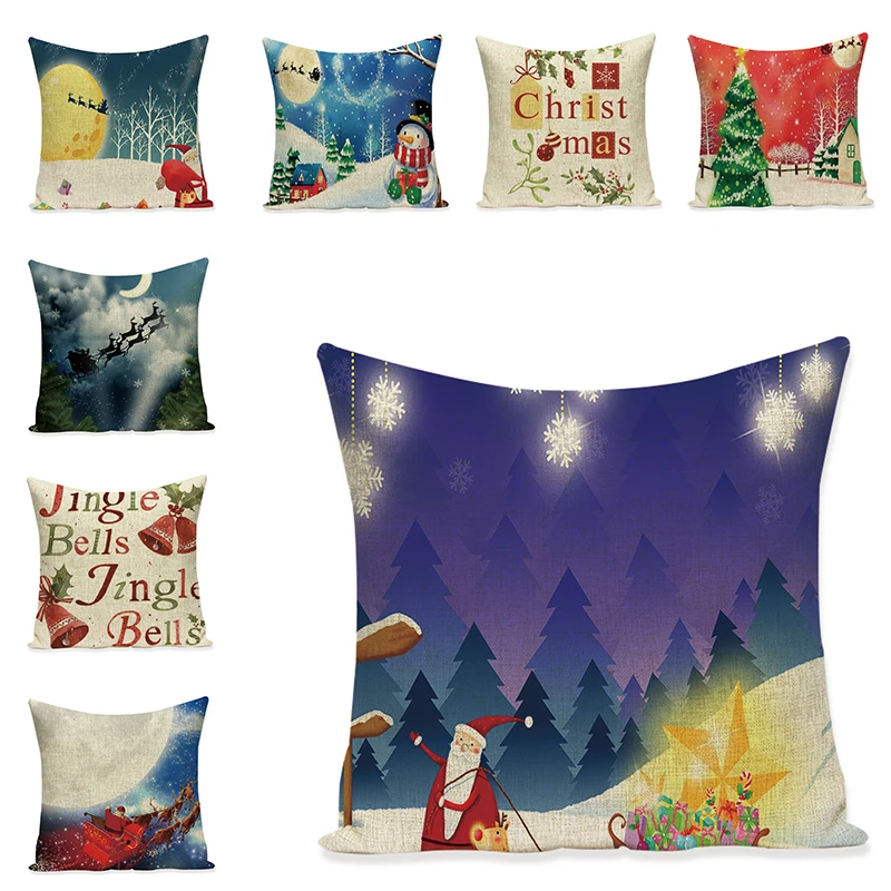 Christmas Series Pattern Pillows Cases Santa Claus Cotton Linen Cute Christmas Gifts Sofa Decorative Cushions Pillow for Chair
Christmas Series Pattern Pillows Cases Santa Claus Cotton Linen Cute Christmas Gifts Sofa Decorative Cushions Pillow for Chair