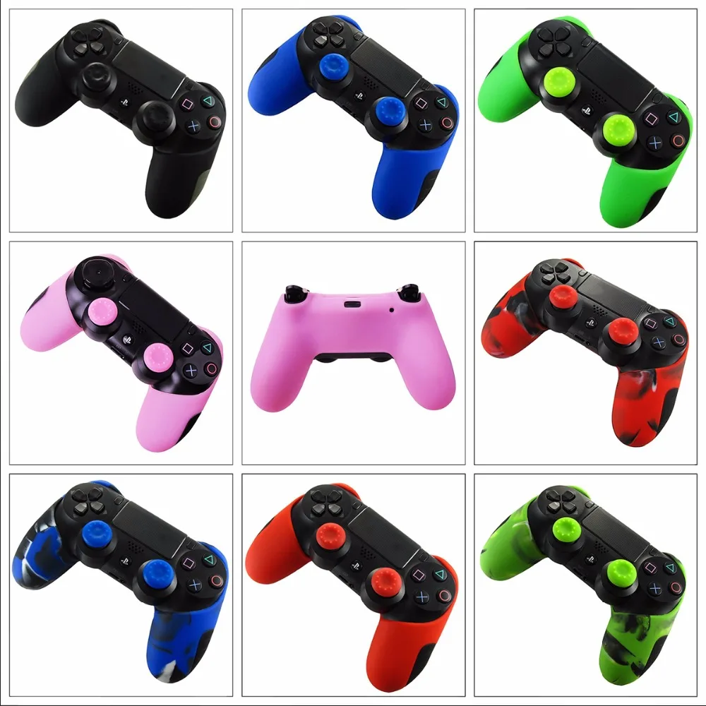 In Stock ! 8 Colors Silicone Gel Rubber Case Skin Grip Cover For Dualshock 4 PS4 Controller (Skin X 1 + Thumb Grip X 2)
In Stock ! 8 Colors Silicone Gel Rubber Case Skin Grip Cover For Dualshock 4 PS4 Controller (Skin X 1 + Thumb Grip X 2)