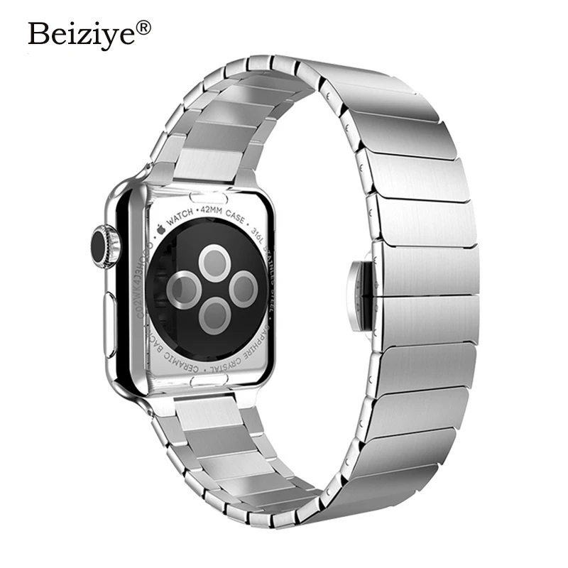 Beiziye Stainless Steel Strap for Apple Watch Bands 42mm 44mm 40mm 38mm Butterfly Buckle Metal Strap for iWatch Series 4 3 2 1
Beiziye Stainless Steel Strap for Apple Watch Bands 42mm 44mm 40mm 38mm Butterfly Buckle Metal Strap for iWatch Series 4 3 2 1