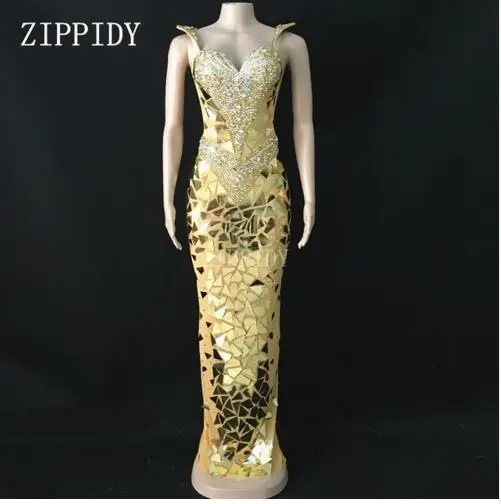 Birthday Dresses Rhinestone Costume Prom Celebrate Grey Bling Dresses 3 Colors Bright Sequins Mirrors Dress Women Evening 
Birthday Dresses Rhinestone Costume Prom Celebrate Grey Bling Dresses 3 Colors Bright Sequins Mirrors Dress Women Evening