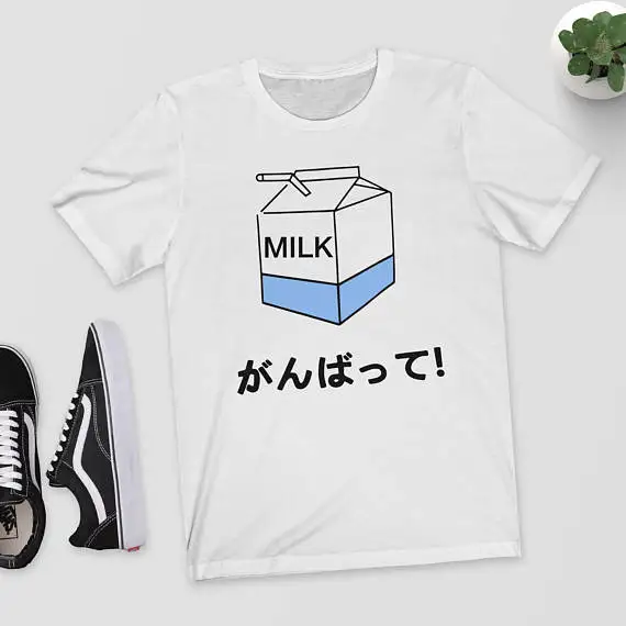 Japanese Milk Printing Mans Casual T-Shirt Tumblr Aesthetic White Summer Tee Tops Male Crew Neck Basic Tshirt Clothing
Japanese Milk Printing Mans Casual T-Shirt Tumblr Aesthetic White Summer Tee Tops Male Crew Neck Basic Tshirt Clothing
