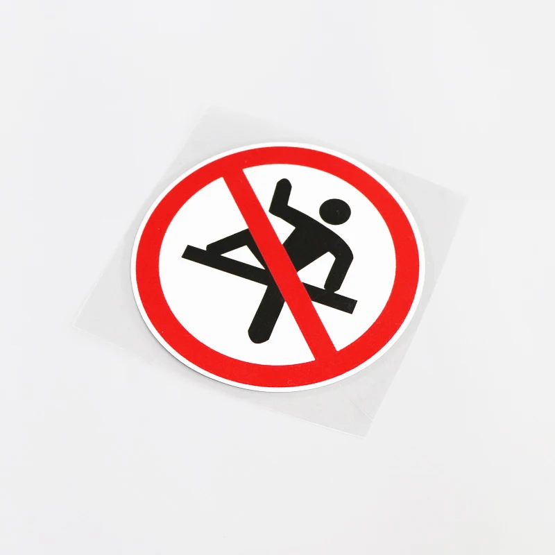 Noclimbing,climbing yjzt 12cm*12cm interesting no climbing pvc car sticker